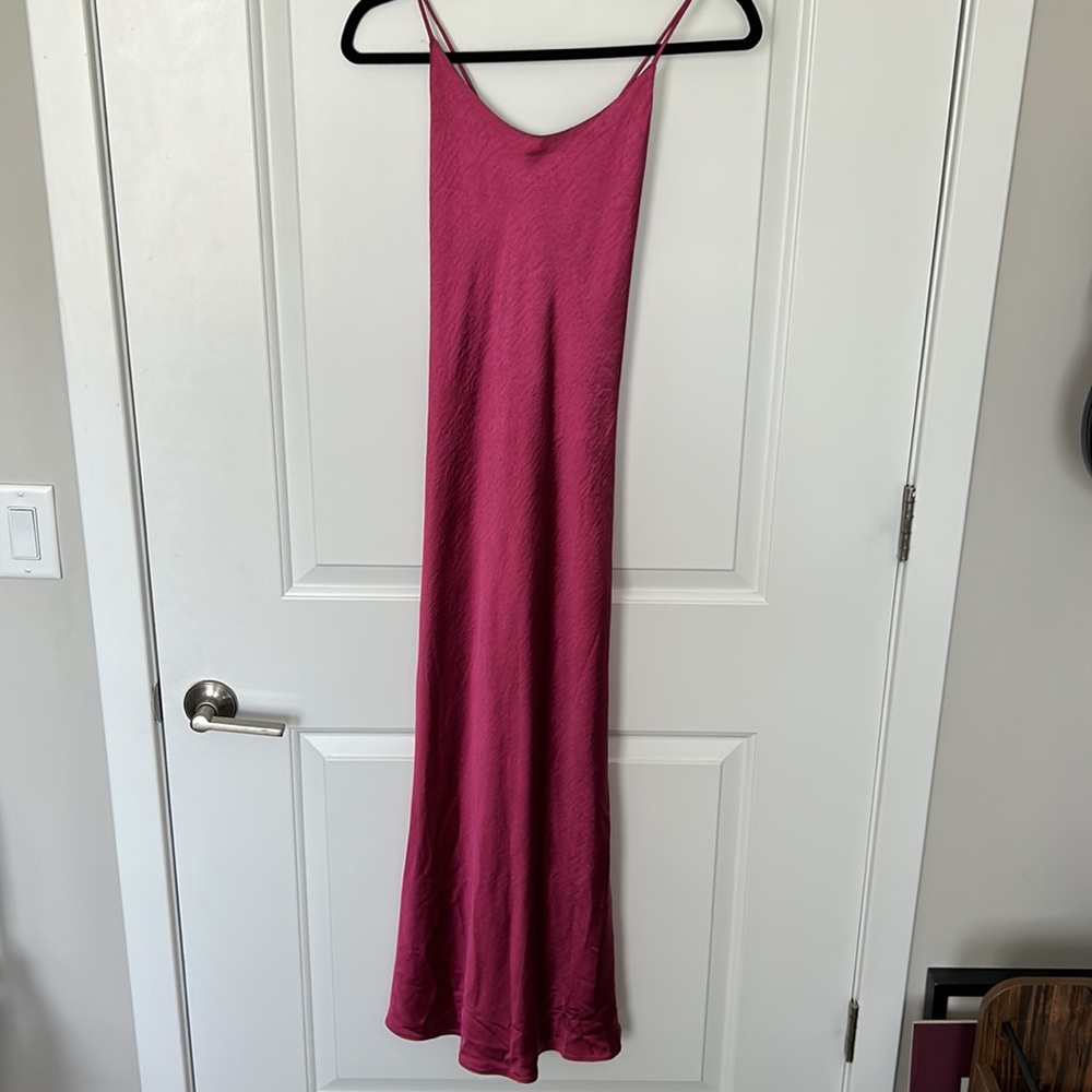 Magenta Midi Dress